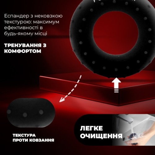 Еспандер PowerPlay PP-4338 Hand Grip Hard 30 кг Чорний (PP_4338_Black_30kg)