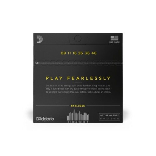 Струни для гітари D'Addario NYXL Super Light Top / Regular Bottom (09-46) (NYXL0946)