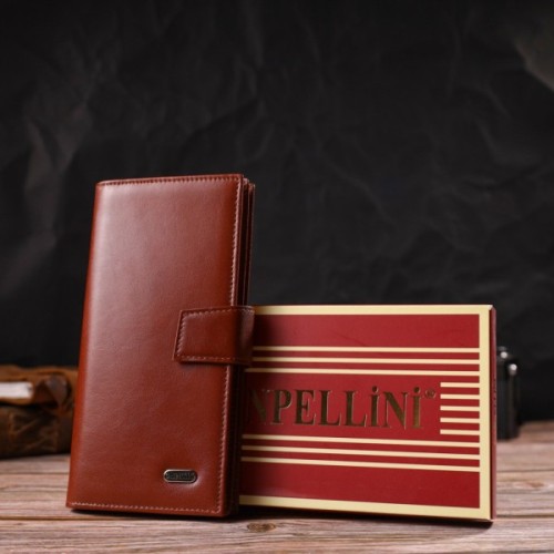 Портмоне Canpellini З натуральної шкіри Коричневе (21721)