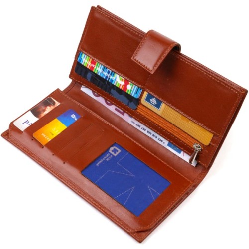 Портмоне Canpellini З натуральної шкіри Коричневе (21721)