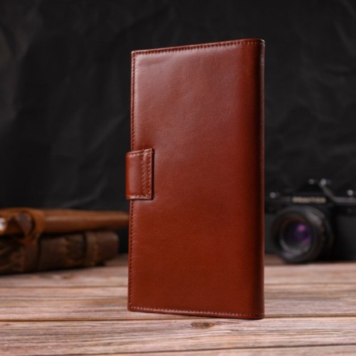 Портмоне Canpellini З натуральної шкіри Коричневе (21721)