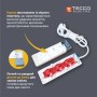 Мережевий подовжувач TECCO 2м 2 поста white (8681277841088)