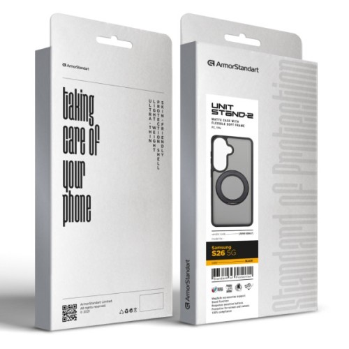 Чохол до мобільного телефона Armorstandart Unit Stand2 Samsung S26 5G Black (ARM88867)