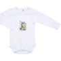 Боді дитяче Breeze з дінозавриком з довгим рукавом (1027-74-white)