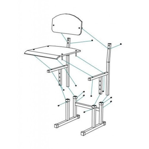 Парта зі стільцем Sector Ніжність трансформер (Ніжність)