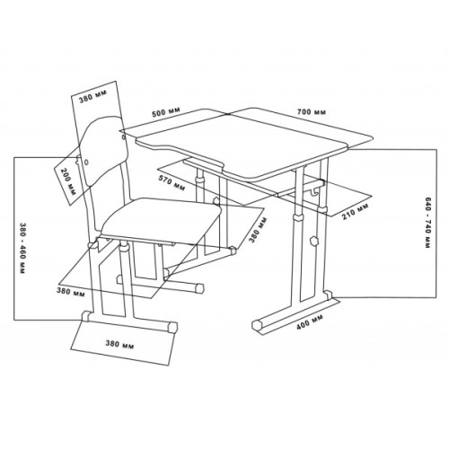 Парта зі стільцем Sector Ніжність трансформер (Ніжність)