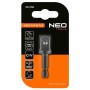 Адаптер для інструменту Neo Tools 1/4" Hex 1/2" квадрат, ударний, сталь S2 (56-556)