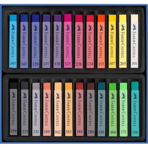 Пастель Faber-Castell Soft Pastels, м'яких, довжина крейди 70 мм, 24 кольори, 128324 (16794)