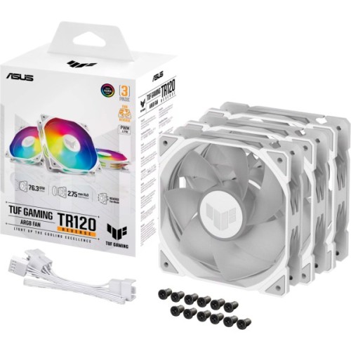 Кулер до корпусу ASUS TUF GAMING TR120 FAN ARGB REVERSE WHITE (90DA00D3-B09020)
