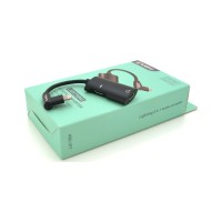 Перехідник Lightning 4-in-1 Audio Adapter Lightning + 3.5mm black iKAKU (KSC-377-B)