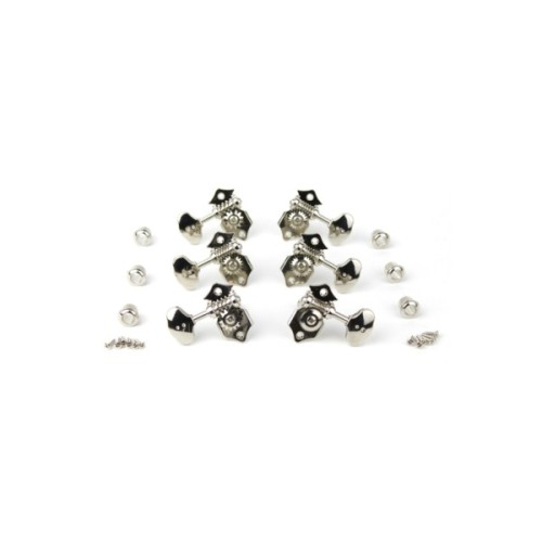 Кілки для гітари Graph Tech PRN-3422-N0 Acoustic 3+3 Butterbean Button Nickel (235526)