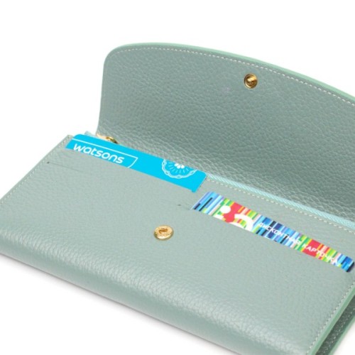 Гаманець Tony Bellucci З натуральної шкіри Сіро-зелений (21968)