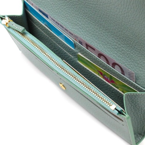 Гаманець Tony Bellucci З натуральної шкіри Сіро-зелений (21968)