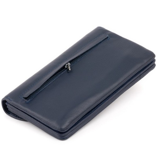 Гаманець ST Leather Зі шкіри Темно-синій (19317)