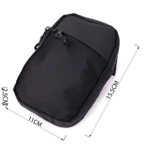 Сумка Vintage Слінг для подорожей з текстилю Чорна (22866)