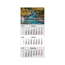 Календар Axent настінний квартальний 2027 р.,1 пр. Watefalls 3 (8801-27-12-A)