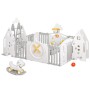 Дитячий манеж Mealux трансформер 4 в 1 (KD-C051 Grey/White)