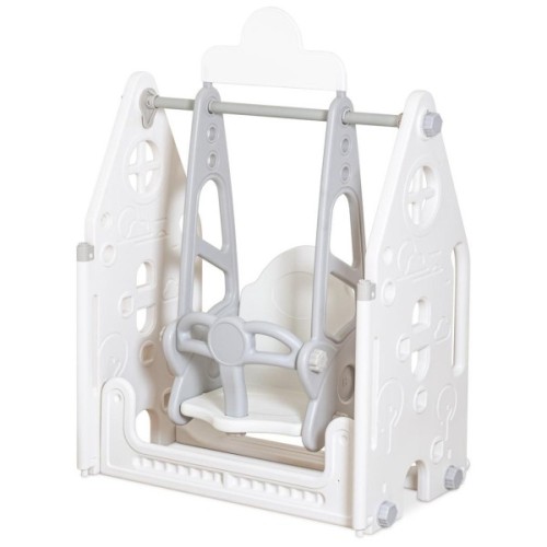 Дитячий манеж Mealux трансформер 4 в 1 (KD-C051 Grey/White)