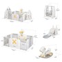Дитячий манеж Mealux трансформер 4 в 1 (KD-C051 Grey/White)