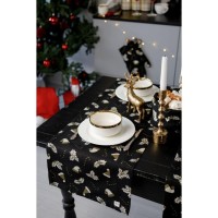Доріжка на стіл Прованс Шапочки на чорному 40х140 см (036444)