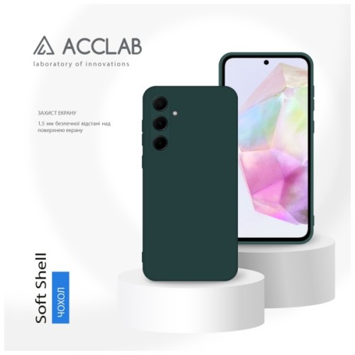 Чохол до мобільного телефона ACCLAB Silicone Case Samsung Galaxy A35 Dark Green (1283126601941)