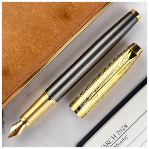 Ручка пір'яна Parker IM 17 Premium SE Pioneers GT  FP F (25 511)