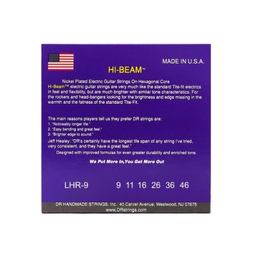Струни для гітари DR Strings HI-BEAM Electric - Light Heavy (09-46) (LHR-9)