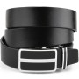 Ремінь Vintage Чоловічий з автоматичною пряжкою та чорними вставками Чорний (20281)