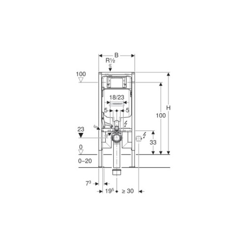 Інсталяція Geberit Duofix UP720 д/унітазу (8см) (111.796.00.1)