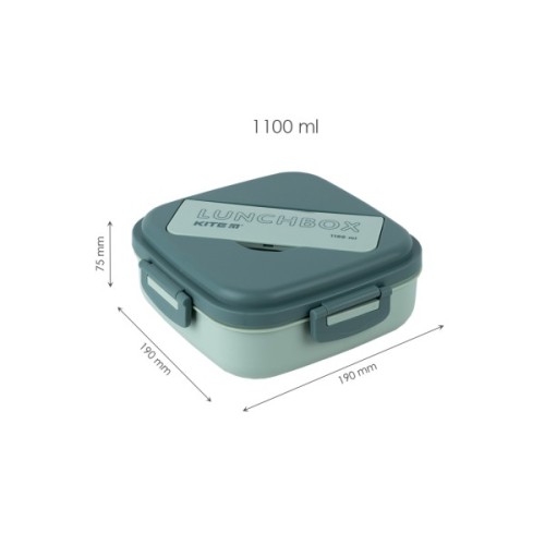 Ланч-бокс дитячий Kite з розділювачем 1100 мл, зелений (K23-186-1)