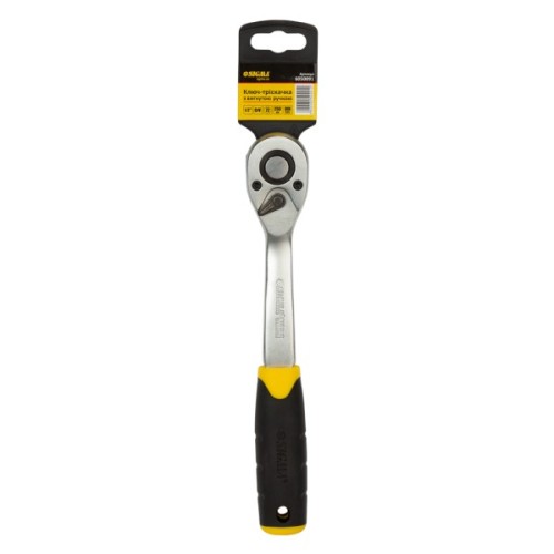 Тріскачка Sigma із вигнутою ручкою 1/2" 250мм 72T CrV (6050091)