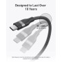 Дата кабель USB-C to USB-C 1.8m 240W upcycled-braided black Anker (A82E2H12)