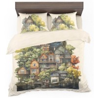 Постільна білизна Home Line Хатки, бязь, полуторний (184468)