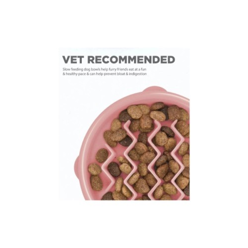 Посуд для собак Outward Hound Миска-лабіринт Fun Feeder хвиля XS рожева (0700603697545)