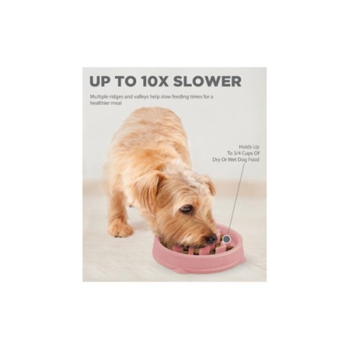 Посуд для собак Outward Hound Миска-лабіринт Fun Feeder хвиля XS рожева (0700603697545)