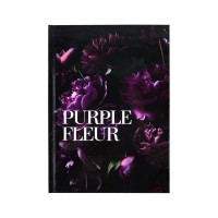 Книга записна Axent Purple fleur А5, 96 аркушів, клітинка, тверда обкладинка (8459-2-A)