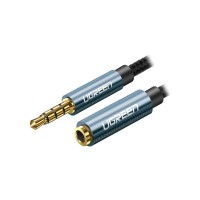 Кабель мультимедійний 3.5mm M to 3.5mm F 2.0m AV118 blue Ugreen (40675)