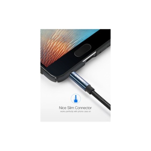 Кабель мультимедійний 3.5mm M to 3.5mm F 2.0m AV118 blue Ugreen (40675)