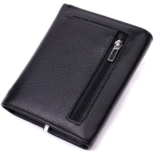 Гаманець ST Leather З натуральної шкіри Чорний (19481)