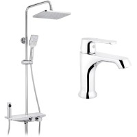 Душовий гарнітур Kroner Armada-W066 + змішувач Armada-C010 (CVS30222)