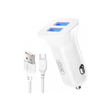Зарядний пристрій XO 2xUSB 2.4A + cable USB to Micro 5P white (TZ10-M-WH)