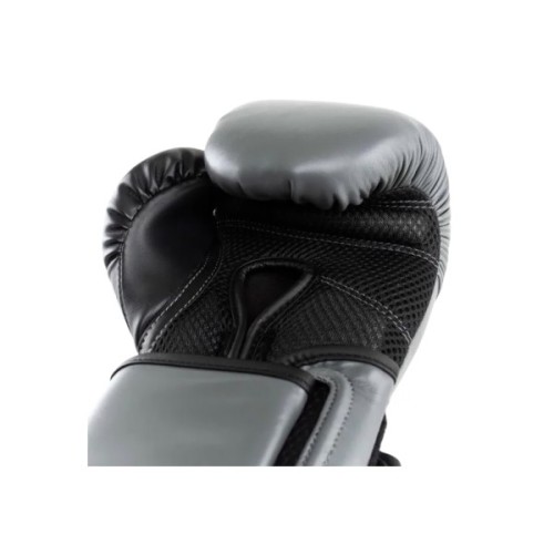 Боксерські рукавички Everlast PowerLock Boxing Training Gloves P00002307 сірий, чорний 16 унцій (009283608552)