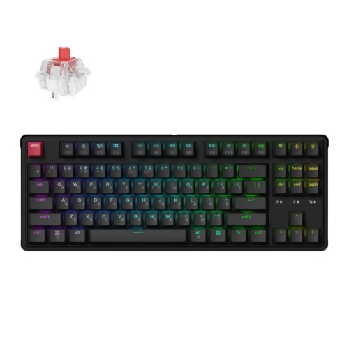 Клавіатура Keychron C3 Max Super Red Switch RGB Wireless/Bluetooth/USB UA Black (C3M-H1-UA)