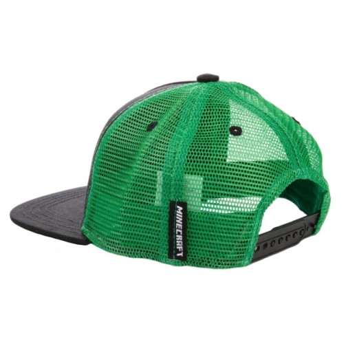 Кепка Jinx Minecraft - Creeper Sequin Youth Snapback Green (JINX-10305)
