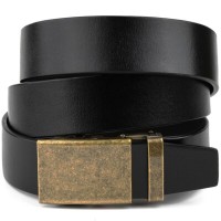 Ремінь Vintage Чоловічий з пряжкою латунь Чорний (20263)