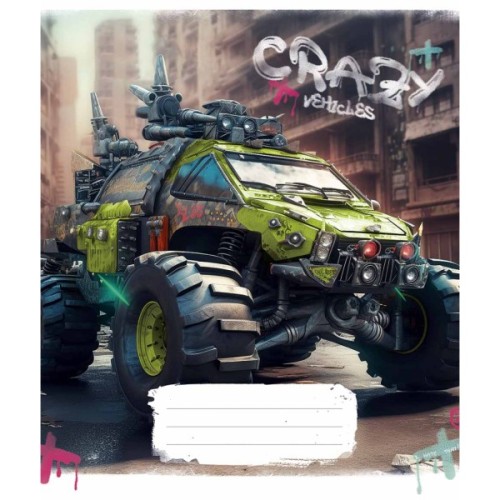 Зошит Школярик Monster trucks 48 аркушів клітинка (048-3283K)