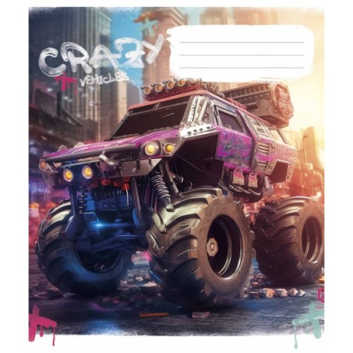 Зошит Школярик Monster trucks 48 аркушів клітинка (048-3283K)