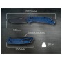 Ніж SRM Retriever 9201, Blue FRN, Black Stonewash (9201-PL)