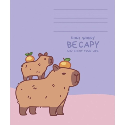 Зошит Школярик Capybaras 12 аркушів клітинка (012-3629K)