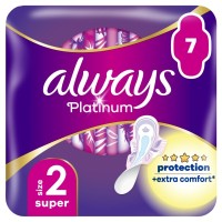 Гігієнічні прокладки Always Platinum Super (Розмір 2) 7 шт. (8001090444950)